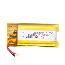 3.7V 100mAh Lithium Polymer Battery/Lipo Battery with Size 27*14*2.7mm